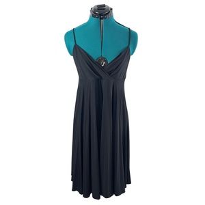 Max & Cleo Pleated Black MIDI Dress (M)